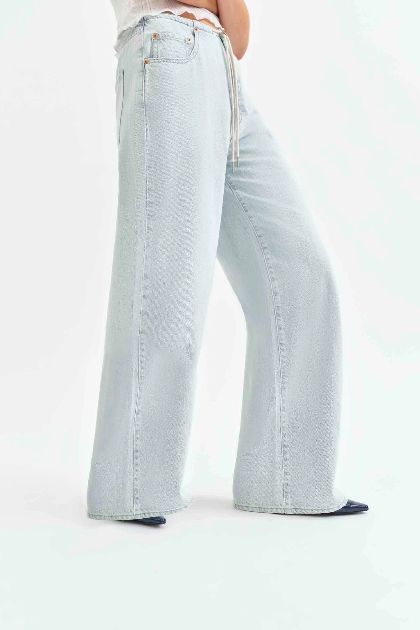 Madison Mid Rise Wide Leg Jean