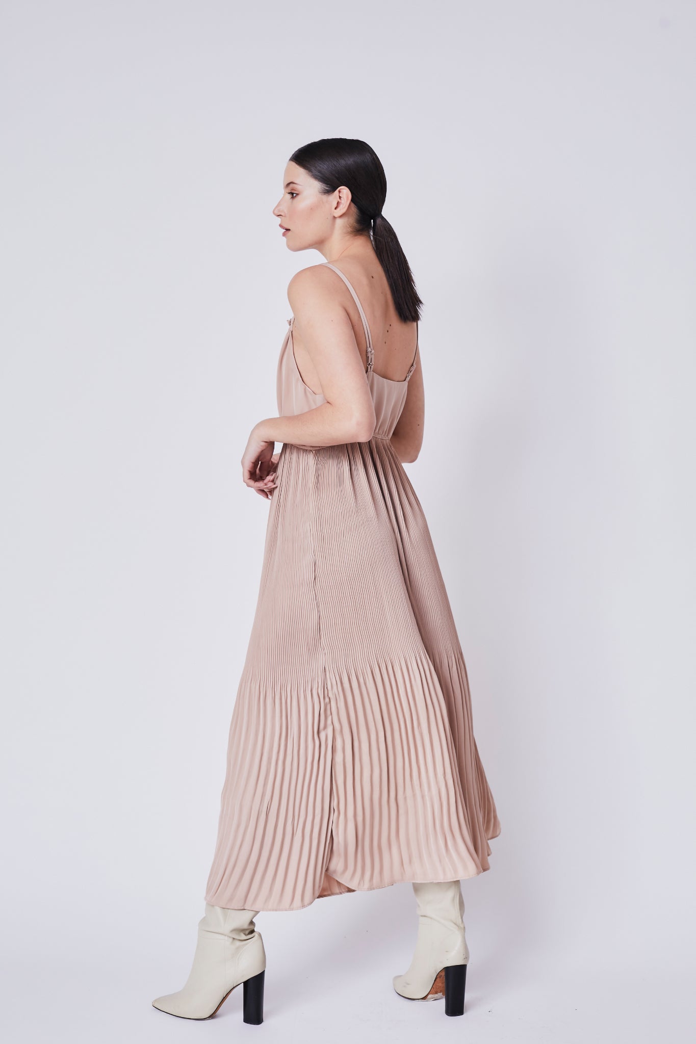 Ossani Pleat Maxi Dress