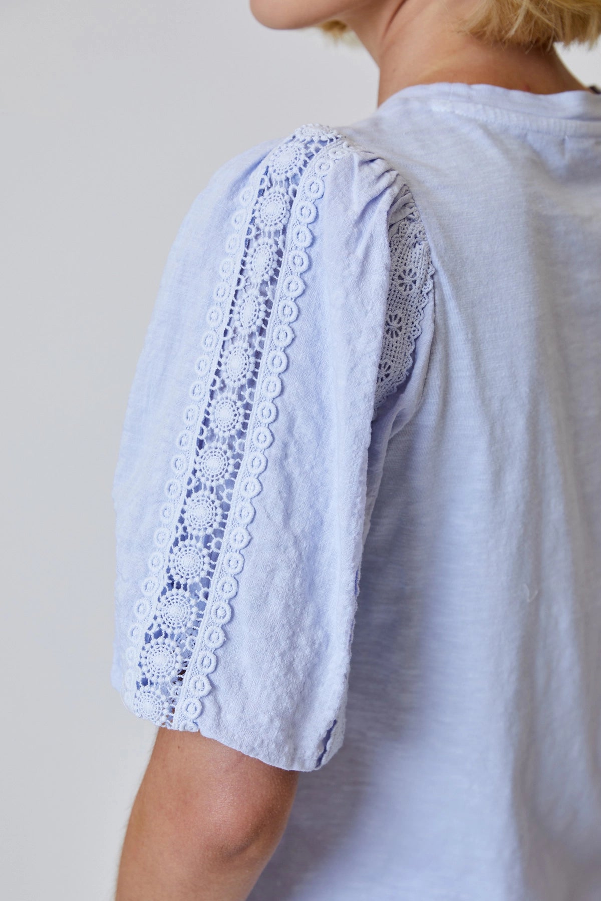 Eyelet Sleeve Tee