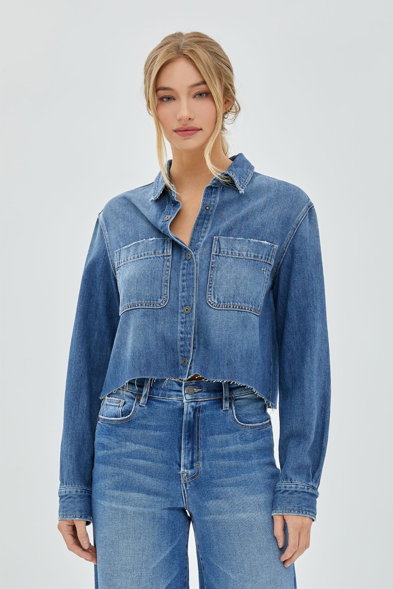 Crop Denim Shirt