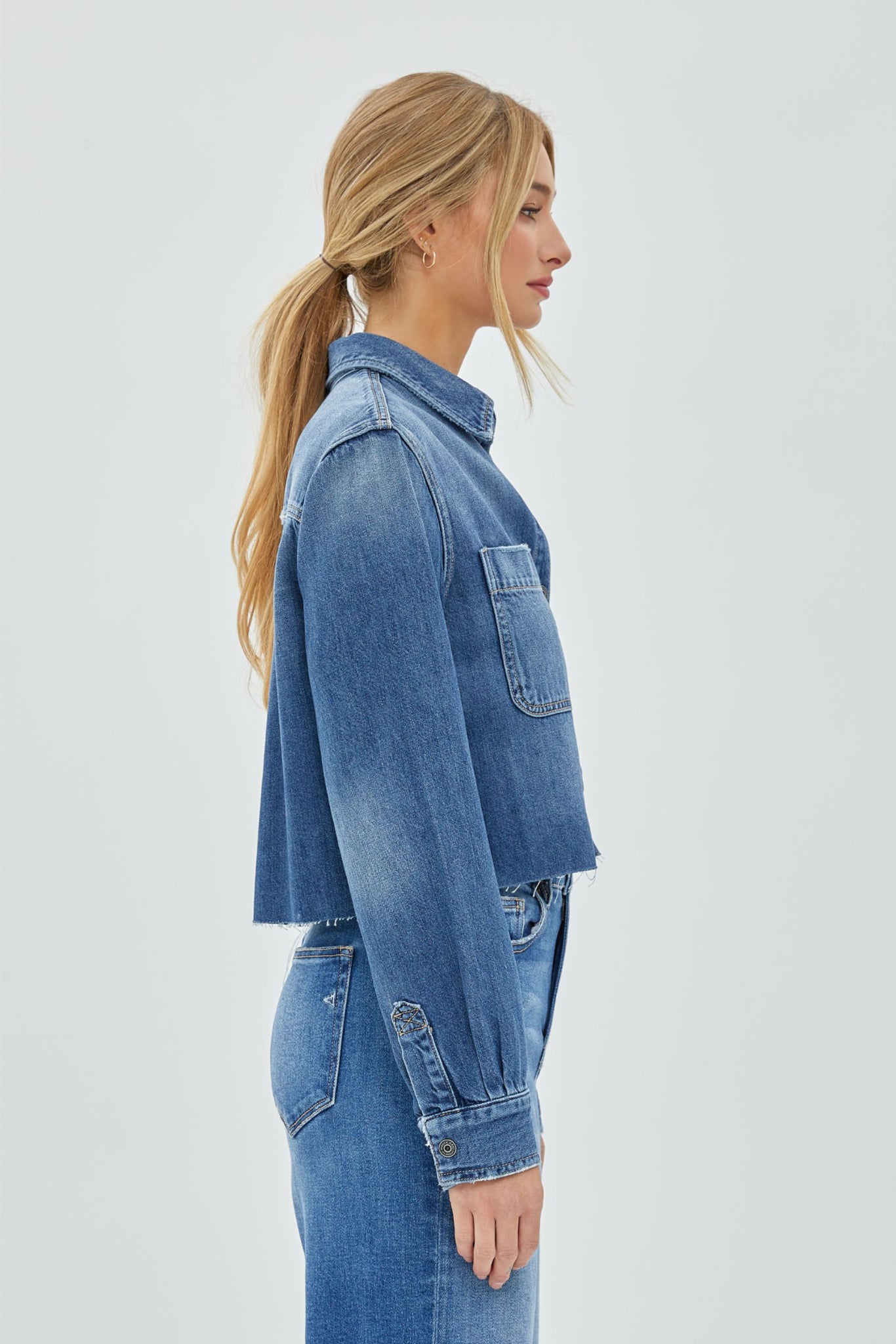 Crop Denim Shirt