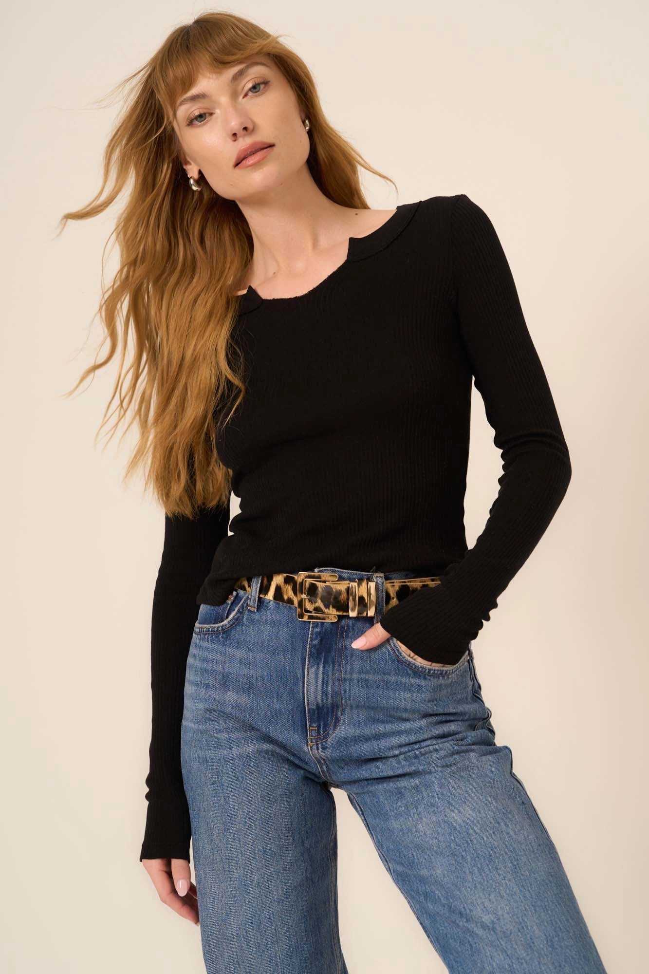 The Comeback Notch Neck Long Sleeve