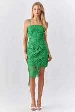 Sunflower Symmetry Crochet Lace Dress