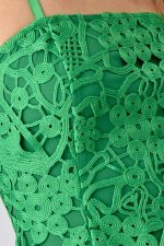 Sunflower Symmetry Crochet Lace Dress - Image 4