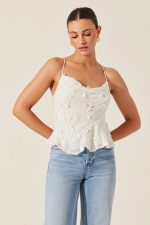 Violet Quantum Floral Top