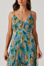 Delicata Floral Pleat Dress - Image 3