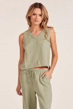 Courant Flow Neck Gauze Tank - Image 5