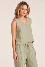 Courant Flow Neck Gauze Tank - Image 4