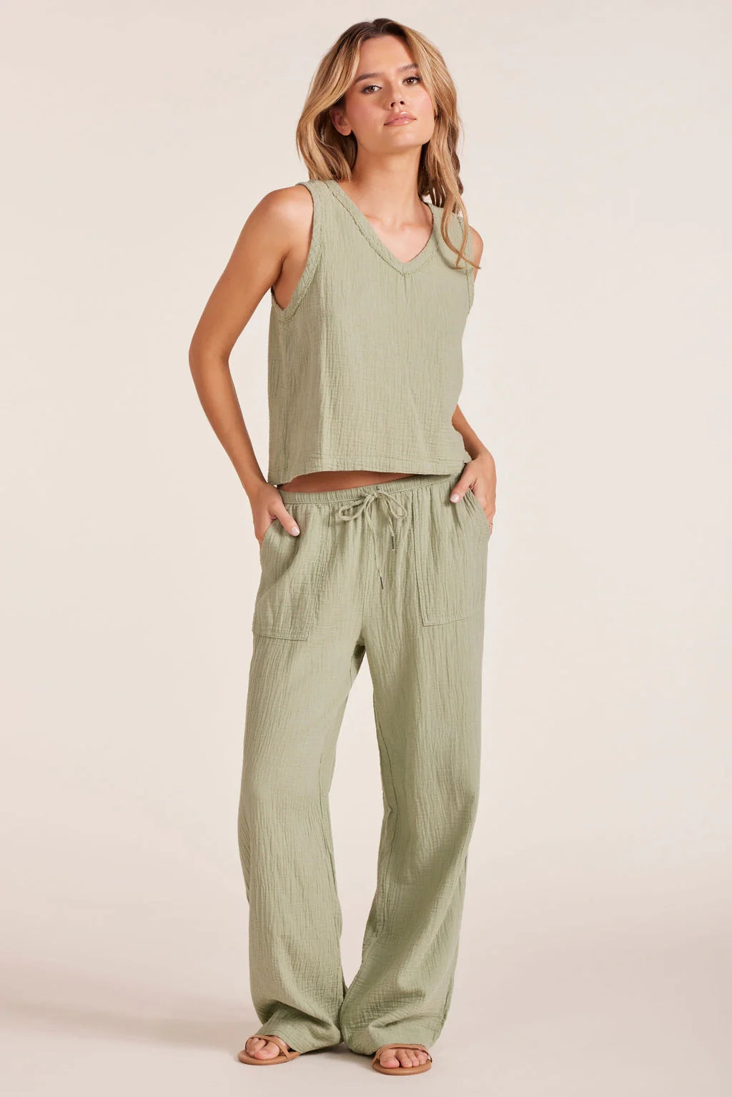 Courant Flow Neck Gauze Tank