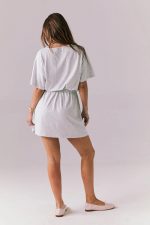 Taffetas Wave Drawstring Dress - Image 4