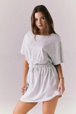 Taffetas Wave Drawstring Dress - Image 5