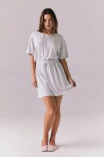 Taffetas Wave Drawstring Dress - Image 3
