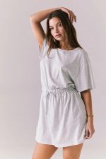 Taffetas Wave Drawstring Dress - Image 2
