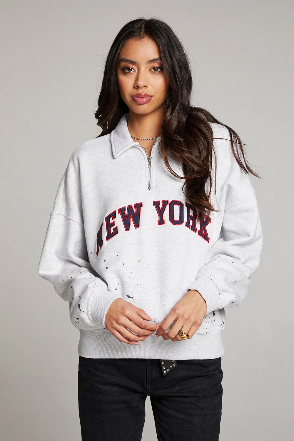 Amore York Splatter Paint Half Zip Amore York Splatter Paint Half Zip - Image 1