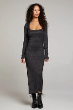 Might Licorice Midi Dress