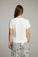 Satén V-Neck Tee - Image 7