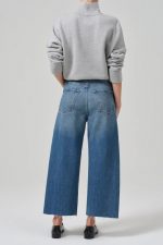 Jade Raw Hem Crop - Image 2