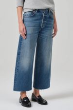 Jade Raw Hem Crop - Image 3