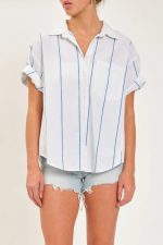 Tesoro Boyfriend Stripe Shirt - Image 3