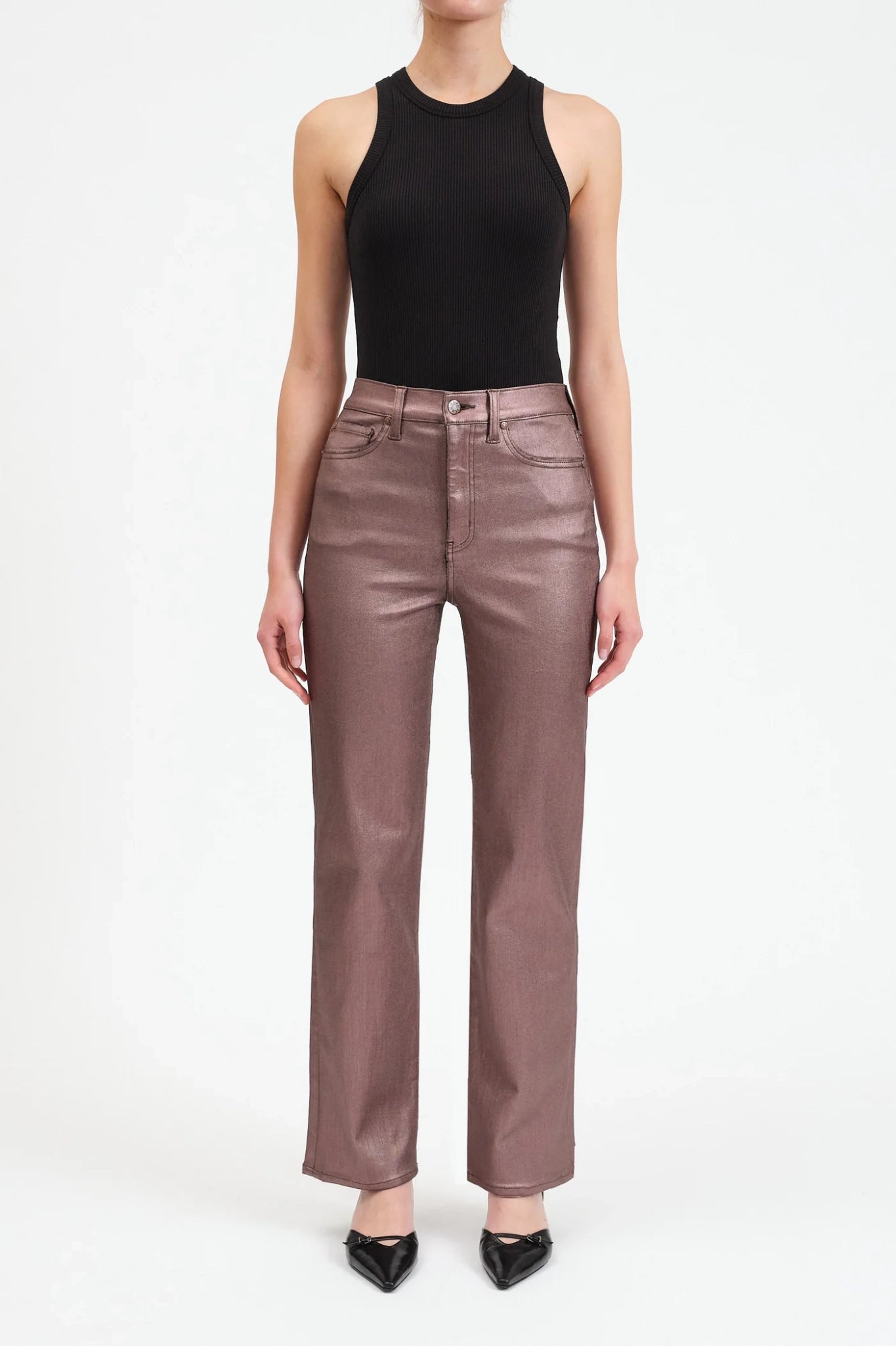 Iconic Stile High Rise Vintage Straight in Coated Penny