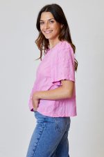 Nebula Glow Flower Applique Top - Image 4