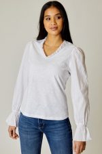 Mild Trim V Neck Top - Image 2