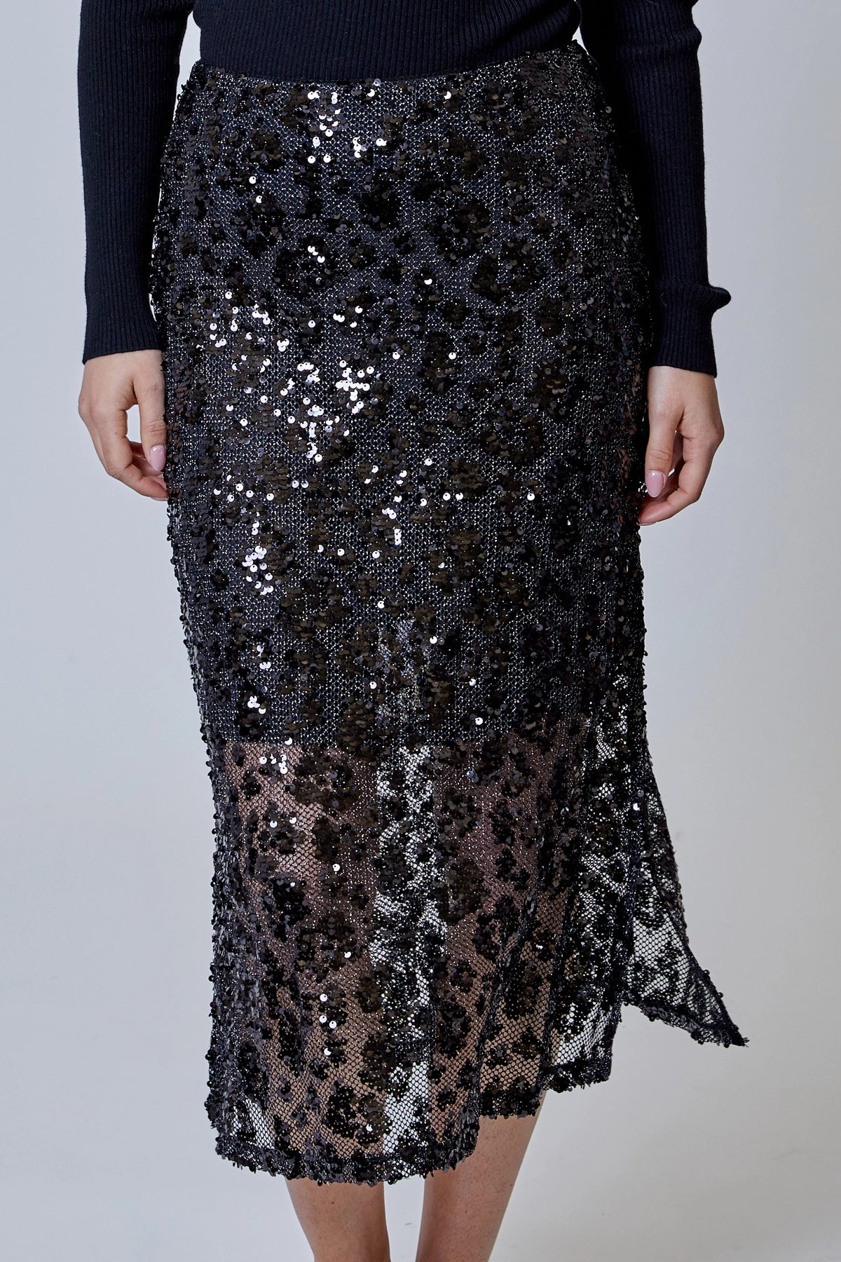 Zaffiro Leopard Midi Skirt Zaffiro Leopard Midi Skirt - Image 1