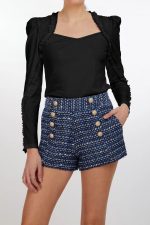 Moda Lumina Ruffle Trim Top