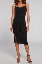 Retro Drift Lace-Up Dress