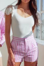 Hibiscus Lace Sleeve Top - Image 7