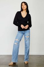 Fortuna V Neck Top - Image 2