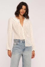 Anima Swiss Dot Woven Top