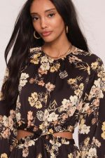Onyx Floral Dress - Image 4
