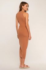 Ivory Fitted Ruched Dress - Image 5