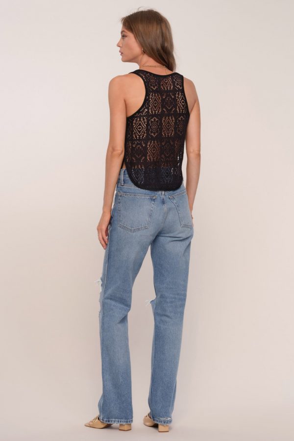 Pearl Crochet Back Tank - Image 4