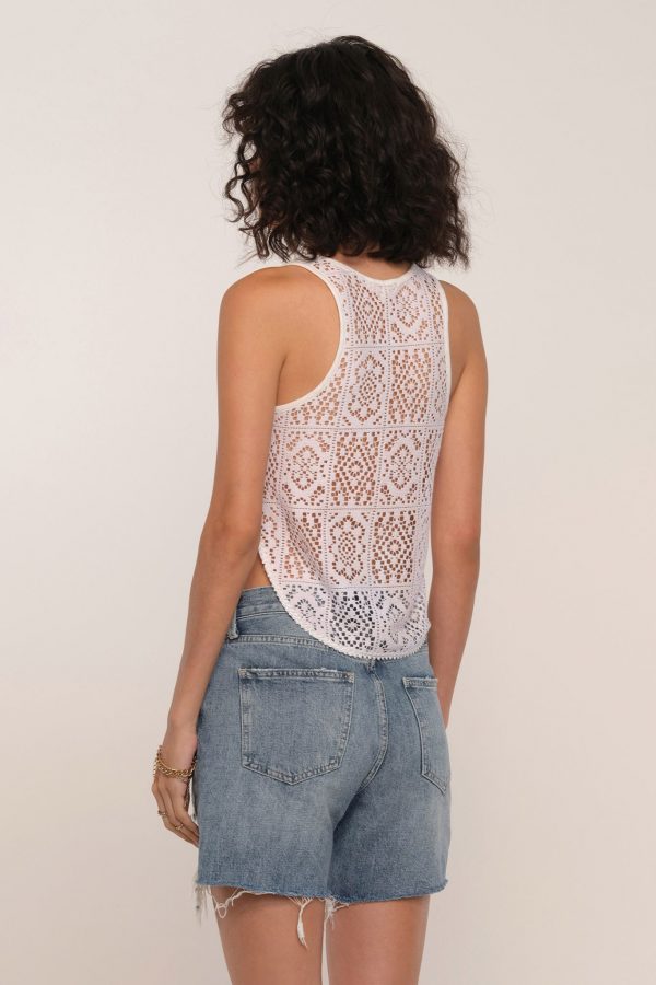 Pearl Crochet Back Tank - Image 3