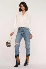 Delicada Smocked Shoulder Blouse - Image 5