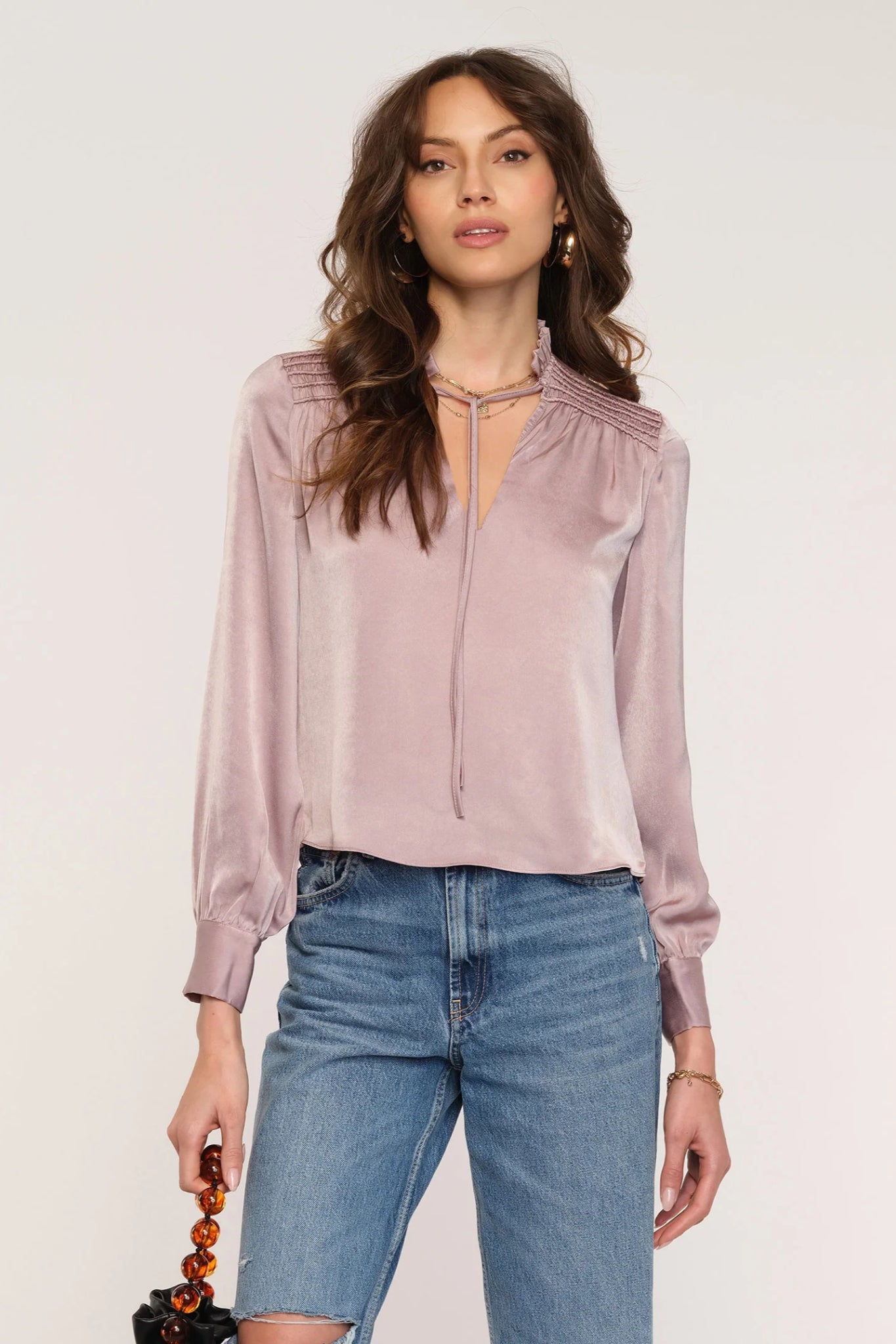 Delicada Smocked Shoulder Blouse Delicada Smocked Shoulder Blouse - Image 1