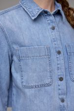 Acqua Soft Denim Crop Shirt - Image 3