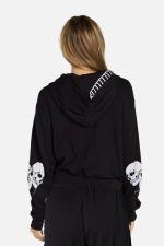 Delicada Skull Heart Zip Hood - Image 2