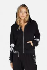Delicada Skull Heart Zip Hood - Image 4