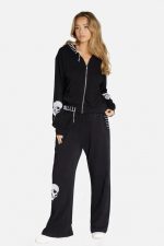 Delicada Skull Heart Zip Hood - Image 3
