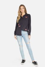 Clover Soie Butterfly Button Down - Image 3