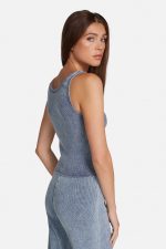 Tulle Denim Wash Tank - Image 2