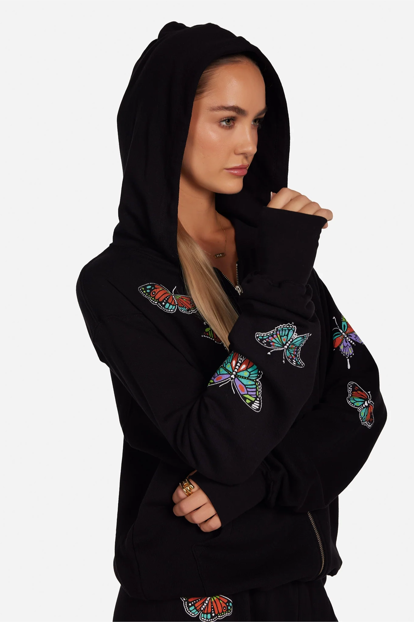 Ivory Butterfly Hoodie - Image 2