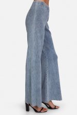 Zafiro Glow Rib Denim Flare Pant - Image 4