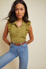 Cadencia Ruffle Button Top - Image 10