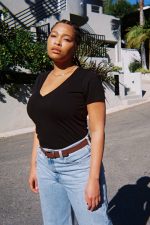 Mist Mood Slim V Neck Tee - Image 3