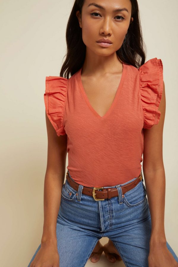 Autumn Luxe Contrast Ruffle Tank - Image 7