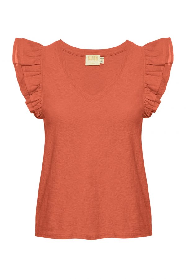 Autumn Luxe Contrast Ruffle Tank - Image 9